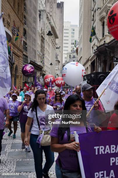 Thousands of people attend to a rally for the International Women's Day in Sao Paulo, Brazil, this Wednesday . Inspired by movements such as the...