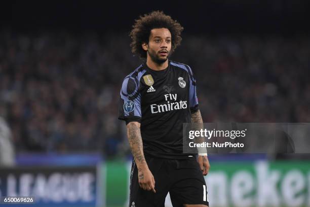 Marcelo of Real Madrid CF during the UEFA Champions League match between SSC Napoli and Real Madrid at Stadio San Paolo Naples Italy on 7 March 2017.