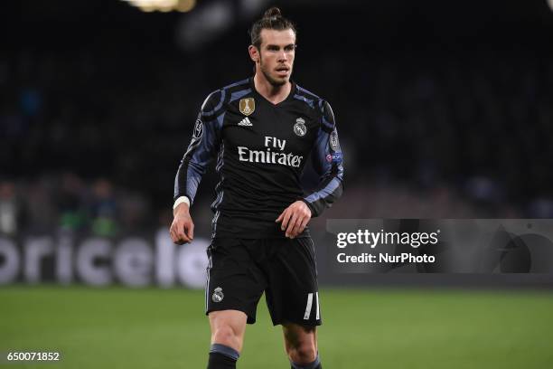 Gareth Bale of Real Madrid CF during the UEFA Champions League match between SSC Napoli and Real Madrid at Stadio San Paolo Naples Italy on 7 March...