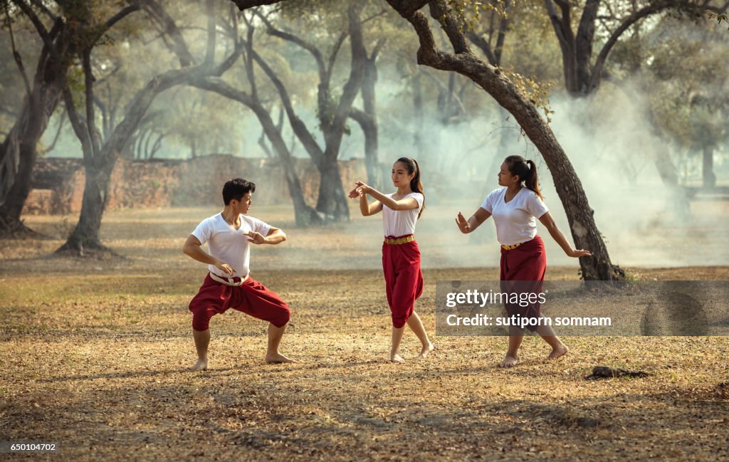Thai Dance rehearsal of Thailand About Ramayana