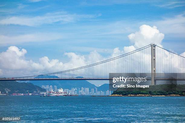 hong kong tsing ma bridge - tsing ma bridge stock-fotos und bilder