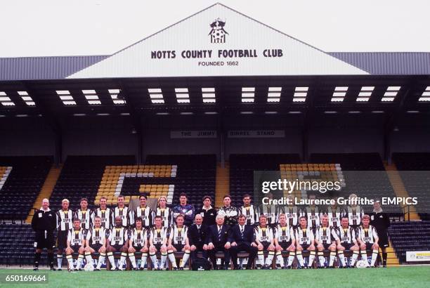 Notts County Team GrouprBack Row L-R: John Gaunt, James Hunt, Ian Richardson, Ian Baraclough, Mick Forsyth, Shaun Murphy, Vinny Arkins, Mike Pollitt,...