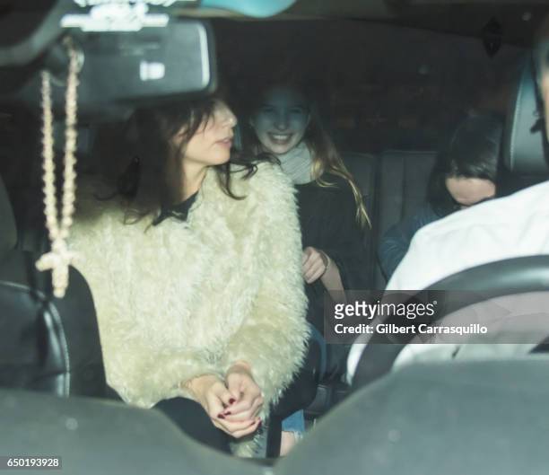 Actress Jennifer Sklias-Gahan and daughter Stella Rose Gahan are seen leaving 'TimesTalks Presents Depeche Mode' at Jack H. Skirball Center for the...