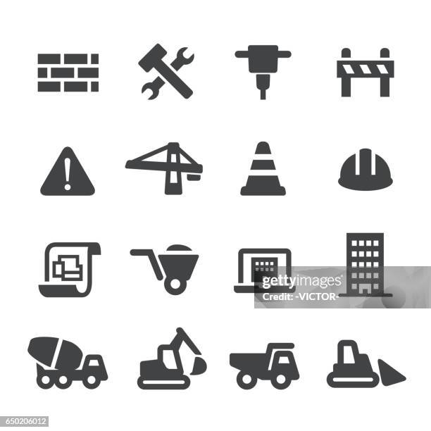 stockillustraties, clipart, cartoons en iconen met bouw icons - acme serie - shovel