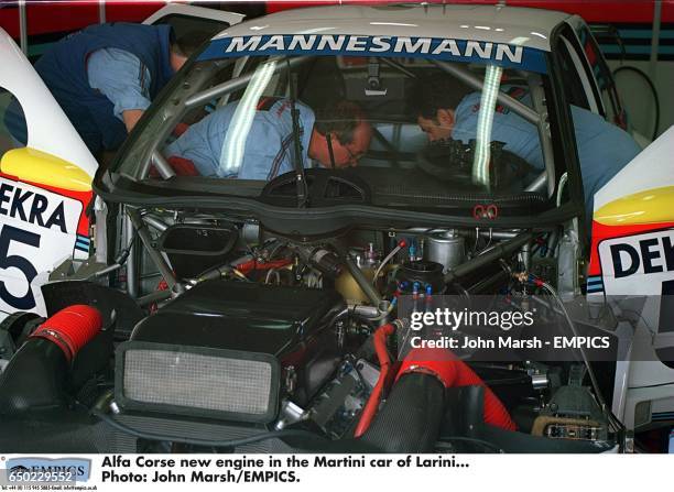 Alfa Corse new engine in the Martini car of Larini