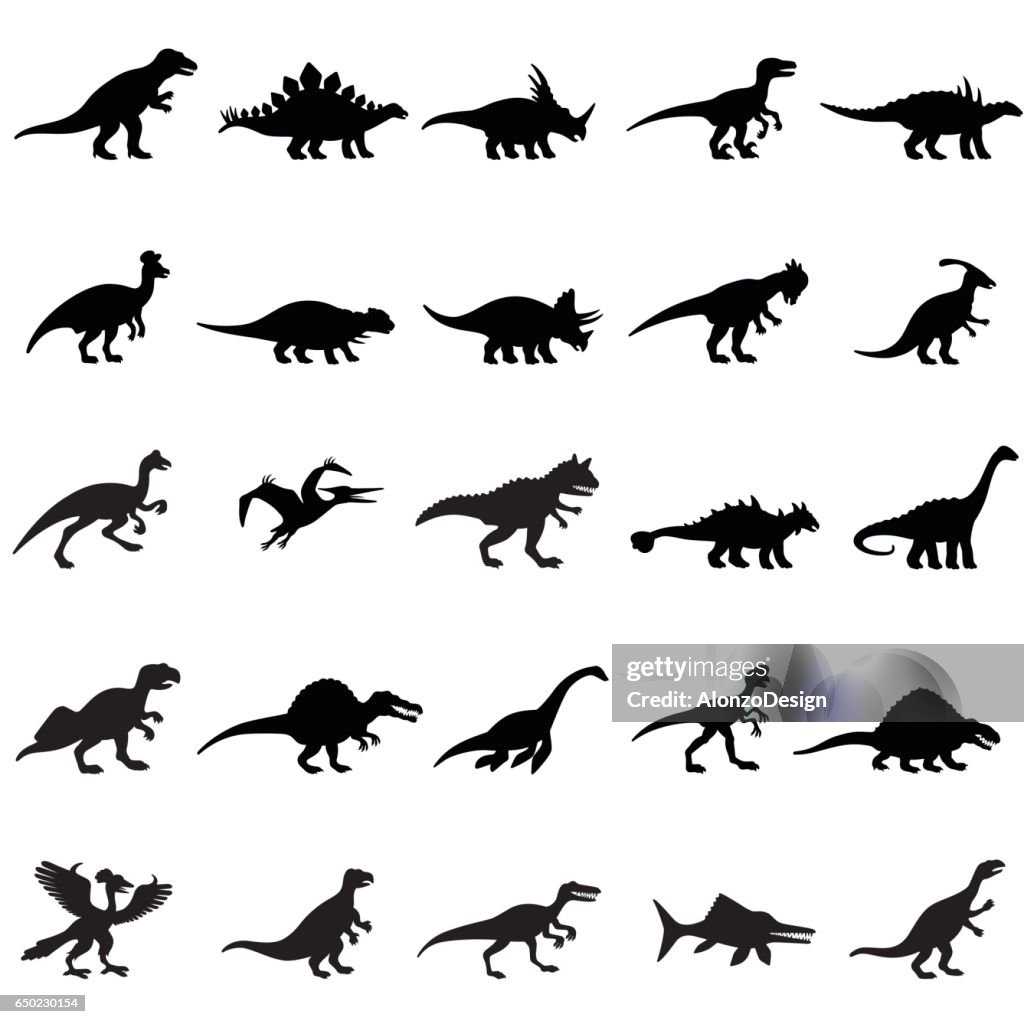 Dinosaurs Icon Set
