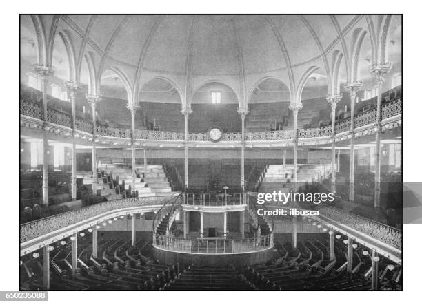 antique london's photographs: the metropolitan tabernacle - the uptown theater stock illustrations