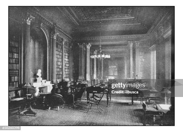 antike londons fotografien: die reform club, bibliothek - reform stock-grafiken, -clipart, -cartoons und -symbole
