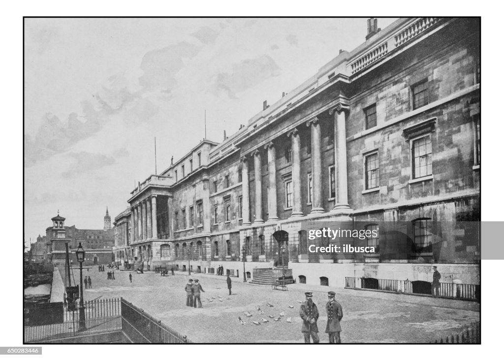 Antique Londons Photographs The Customs House High-Res Vector Graphic ...