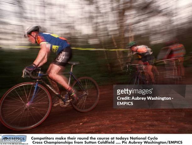 Competitors make their round the course at todays National Cyclo Cross Championships from Sutton Coldfield