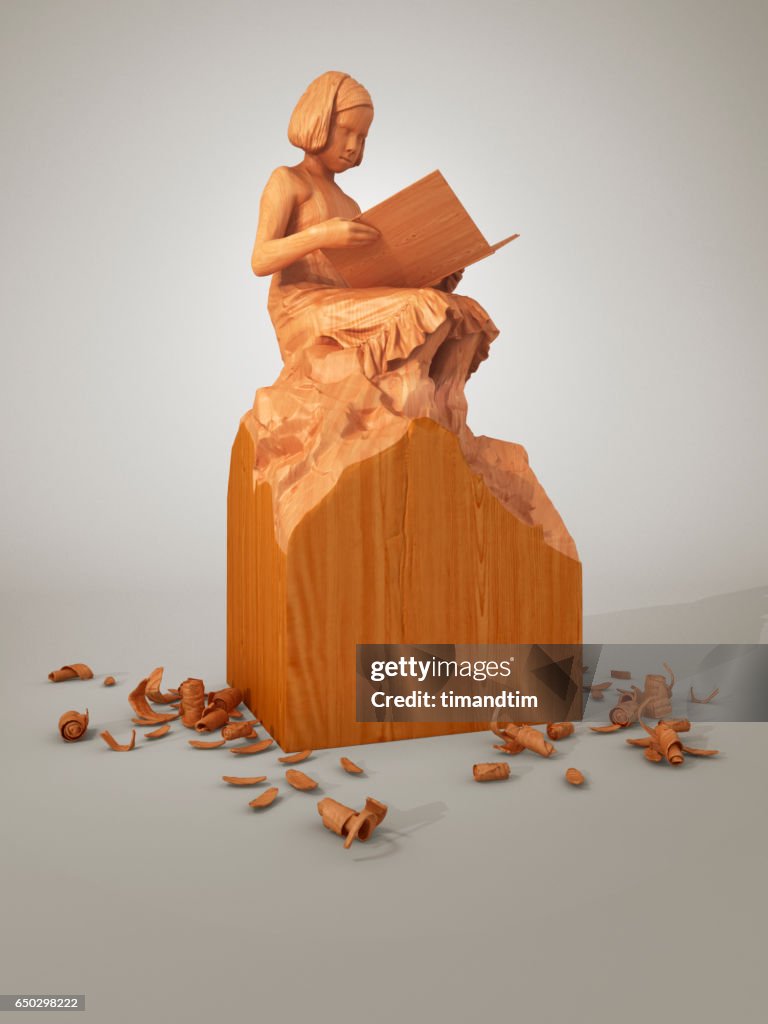 Childhood girl sculpture