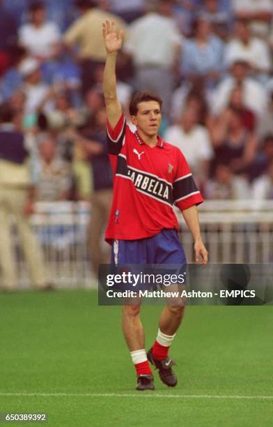 Juninho, Atletico Madrid, during the pre-match warm-up