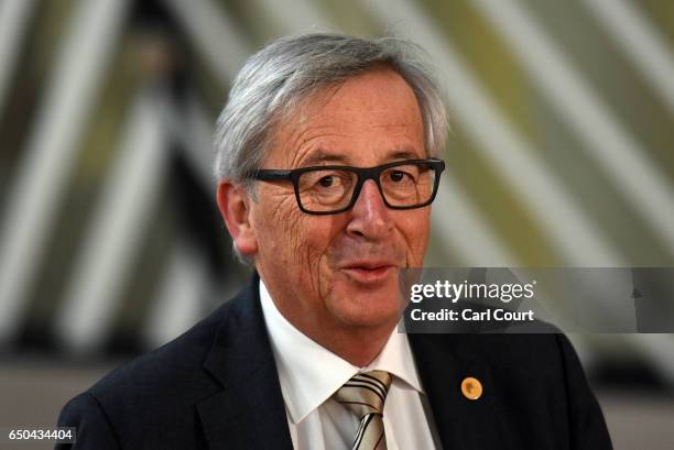 President of the European Commission, Jean-Claude Juncker, arrives on the first day of the Council of the European Union on the first day of an EU...