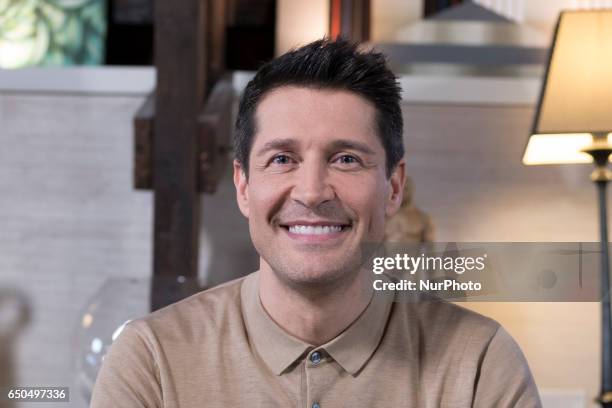 Jaime Cantizano poses for the photographs during the presentation of TV program 'Jugando con las estrellas' in Madrid. March 9, 2017 in Madrid.