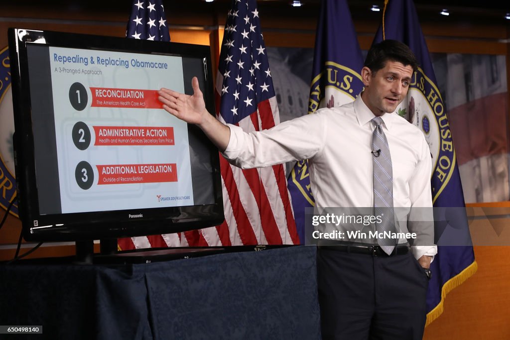 House Speaker Paul Ryan Holds Weekly Briefing