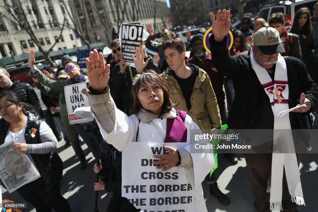 Activists Protest As Immigrants Attends Ice Hearing