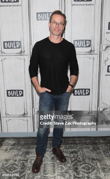 Actor Guy Pearce attends Build Series to discuss "Brimstone" at Build Studio on March 9, 2017 in New York City.