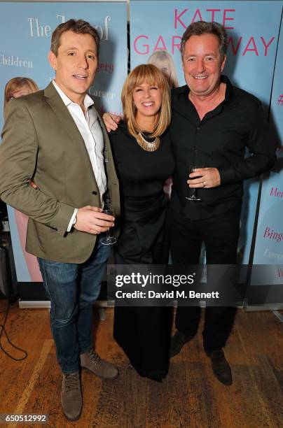 Ben Shephard, Kate Garraway and Piers Morgan attend the launch of Kate Garraway's new book "The Joy Of Big Knickers " at Waterstones, Piccadilly, on...