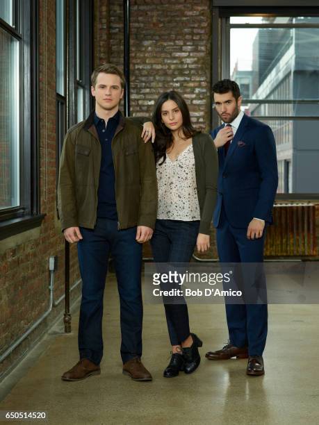 Walt Disney Television via Getty Images's Time After Time" stars Freddie Stroma as H.G. Wells, Genesis Rodriguez as Jane Walker and Josh Bowman as...