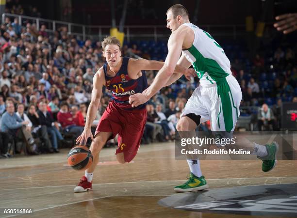 Petteri Koponen, #25 of FC Barcelona Lassa in action during the 2016/2017 Turkish Airlines EuroLeague Regular Season Round 25 game between FC...