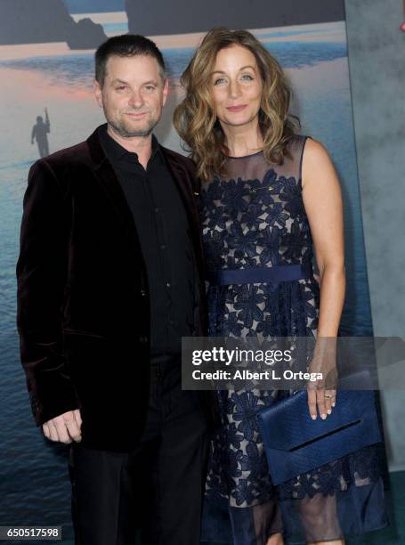 Actor Shea Whigham and Christine Whigham arrives for the Premiere Of Warner Bros. Pictures' "Kong: Skull Island" held at Dolby Theatre on March 8,...