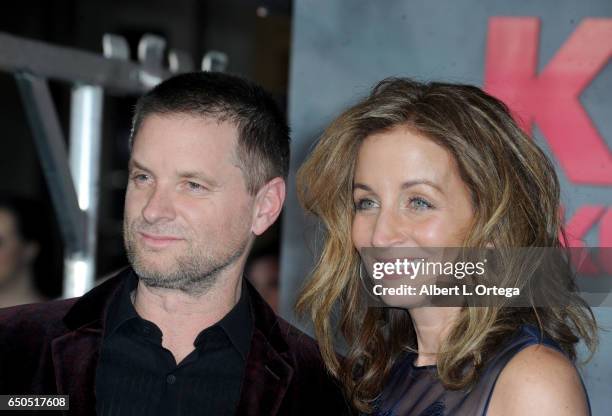 Actor Shea Whigham and Christine Whigham arrives for the Premiere Of Warner Bros. Pictures' "Kong: Skull Island" held at Dolby Theatre on March 8,...