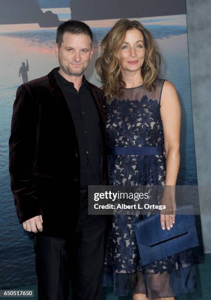 Actor Shea Whigham and Christine Whigham arrives for the Premiere Of Warner Bros. Pictures' "Kong: Skull Island" held at Dolby Theatre on March 8,...