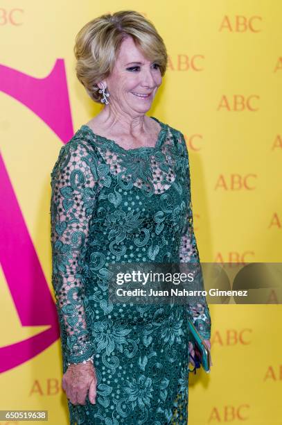 Esperanza Aguirre attends IX ABC Bullfighting Award at Casa de ABC on March 9, 2017 in Madrid, Spain.