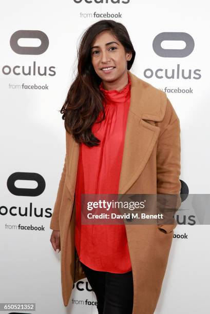 Tina Daheley attends the Oculus Game Days VIP opening night, hosted by the Facebook owned virtual reality company Oculus, on March 9, 2017 in London,...