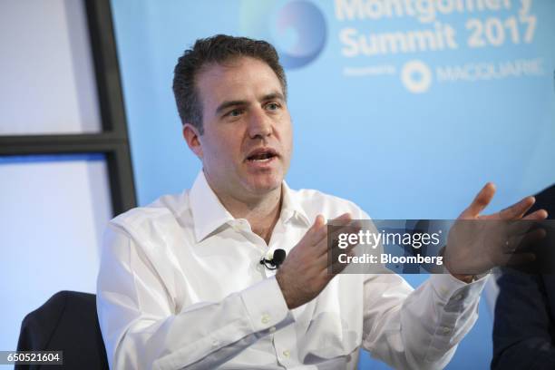 Adam Kaufman, president and chief executive officer of Canary Health Inc., speaks during the Montgomery Summit in Santa Monica, California, U.S., on...