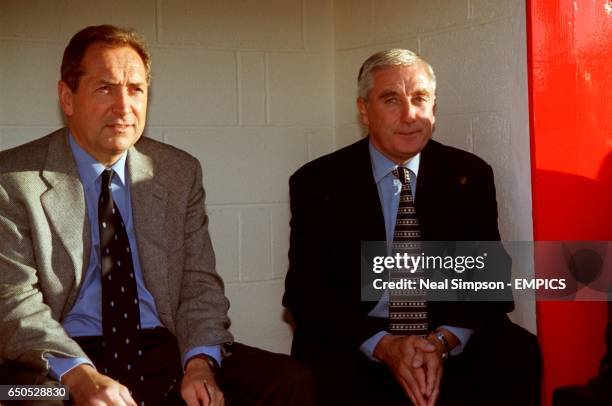 Liverpool's joint managers Gerard Houllier and Roy Evans