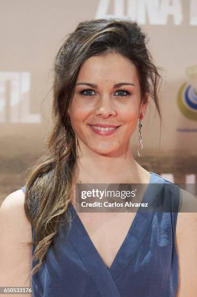 Spanish actress Sandra Blazquez attends 'Zona Hostil' premiere at the Kinepolis cinema on March 9, 2017 in Madrid, Spain.