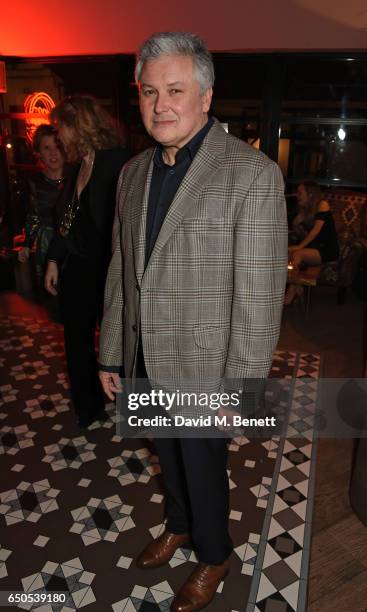 Conleth Hill attends the press night after party for "Who's Afraid Of Virginia Woolf?" at 100 Wardour St on March 9, 2017 in London, England.