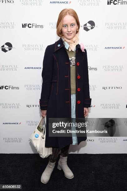 India Menuez attends the "Personal Shopper" premiere at Metrograph on March 9, 2017 in New York City.