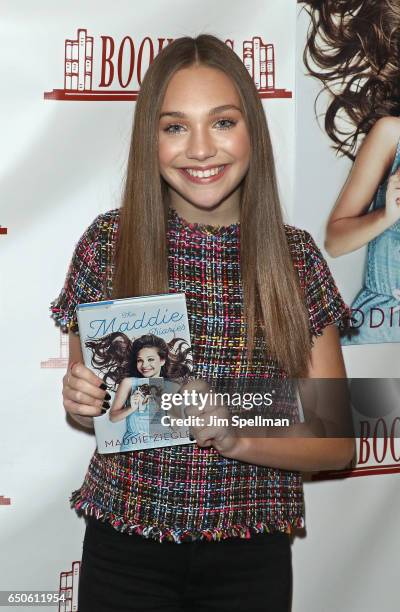 Dancer Maddie Ziegler signs copies of "The Maddie Diaries" at Bookends Bookstore on March 9, 2017 in Ridgewood, New Jersey.