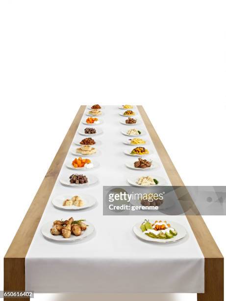 dining table - banquet stock pictures, royalty-free photos & images