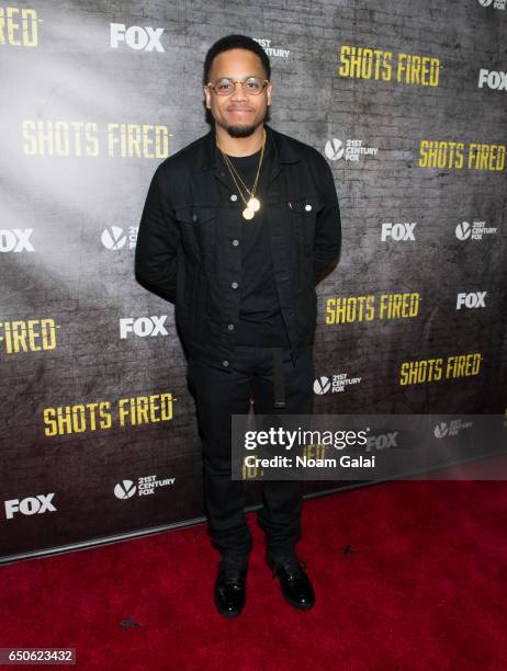 Actor Mack Wilds attends the "Shots Fired" New York special screening at The Paley Center for Media on March 9, 2017 in New York City.