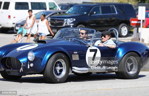 Johnny Hallyday with Maxim Nucci aka Yodelice are seen in Malibu on March 09, 2017 in Los Angeles, California.