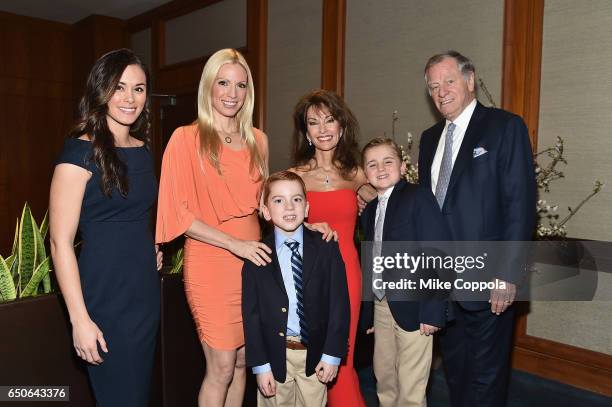 Courtney Velasco, Liza Huber, Brendan Hesterberg, Susan Lucci, Royce Alexander Hesterberg, and Helmut Huber attend UCP of NYC 70th Anniversary Gala...