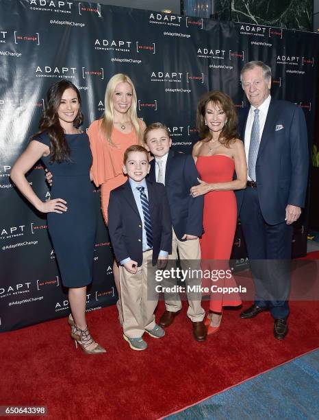 Courtney Velasco, Liza Huber, Brendan Hesterberg, Royce Alexander Hesterberg, Susan Lucci, and Helmut Huber attend UCP of NYC 70th Anniversary Gala...