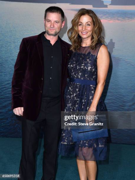 Actor Shea Whigham and Christine Whigham arrives at the Premiere Of Warner Bros. Pictures' "Kong: Skull Island" at Dolby Theatre on March 8, 2017 in...