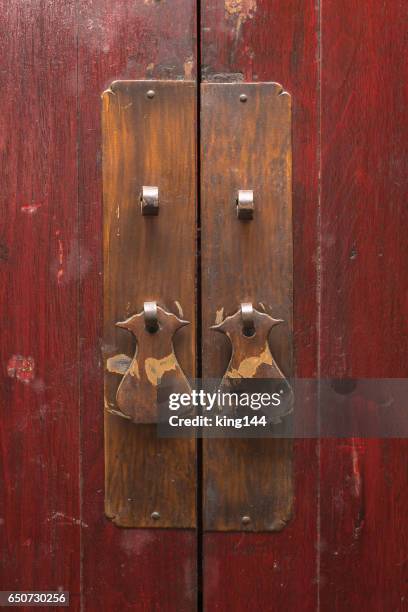 ancient oriental doors ,close up for the detail