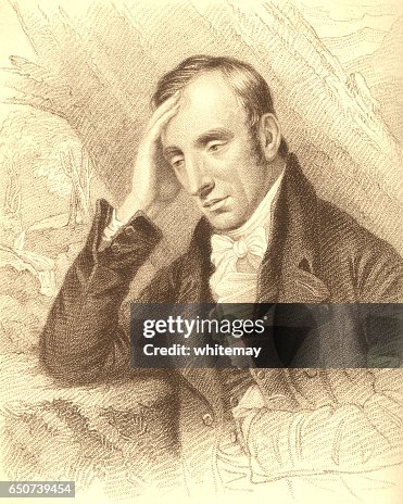 Wordsworth Vector Stipple Engraving Of William Wordsworth Poet High-Res Vector Graphic ...