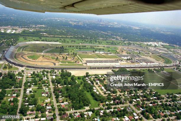 Aerial view of the Indianapolis Motor Speedway