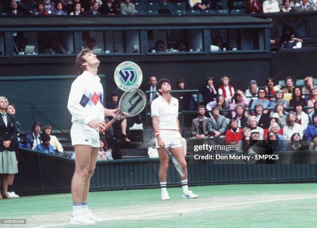 Tennis - Wimbledon Championships - Men's Doubles - Final - Paul McNamee and Peter McNamara v John McEnroe and Peter Fleming
