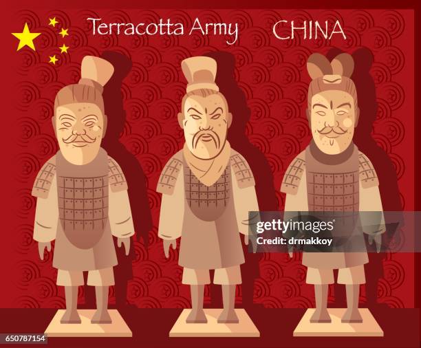 terrakotta-armee - terrakotta armee stock-grafiken, -clipart, -cartoons und -symbole