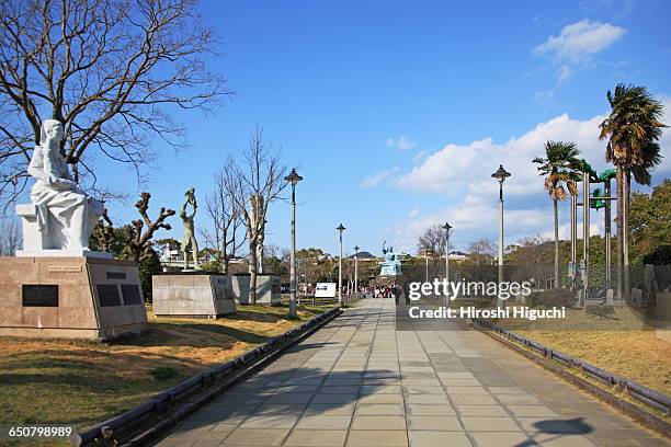 nagasaki peace park, japan - nagasaki stock-fotos und bilder