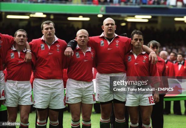 Wales's Allan Bateman, Geraint Lewis, Neil Jenkins, Craig Quinnell, Shane Howarth