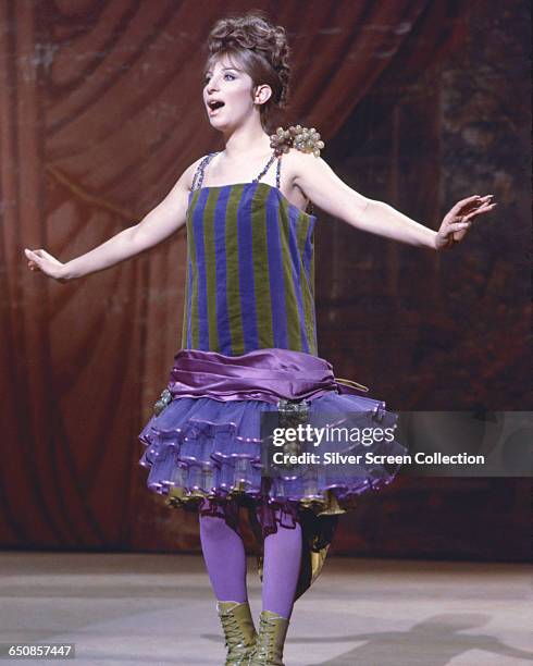 American actress and singer Barbra Streisand as performer Fanny Brice in the musical film 'Funny Girl', 1968.