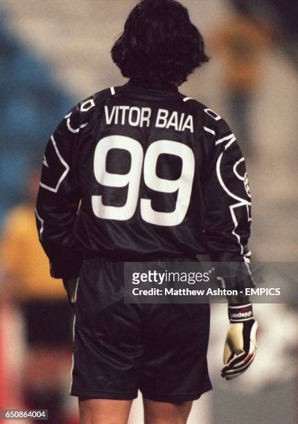Porto goalkeeper Vitor Baia wearing number 99